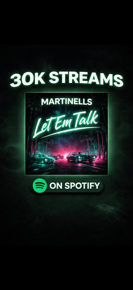 30,000 people have listened to my music on Spotify… 🤯
open.spotify.com/album/2BObkp9p…
From recording with almost nothing to seeing this number today — it means everything. #LetEmTalk #LessTalkWorkMore #Zedmusic #Zambia <a href="/ZedMusicBlog/">Zambian Music Blog</a> 
thank you. 🖤
Road to 100K listeners starts now. 🚀
