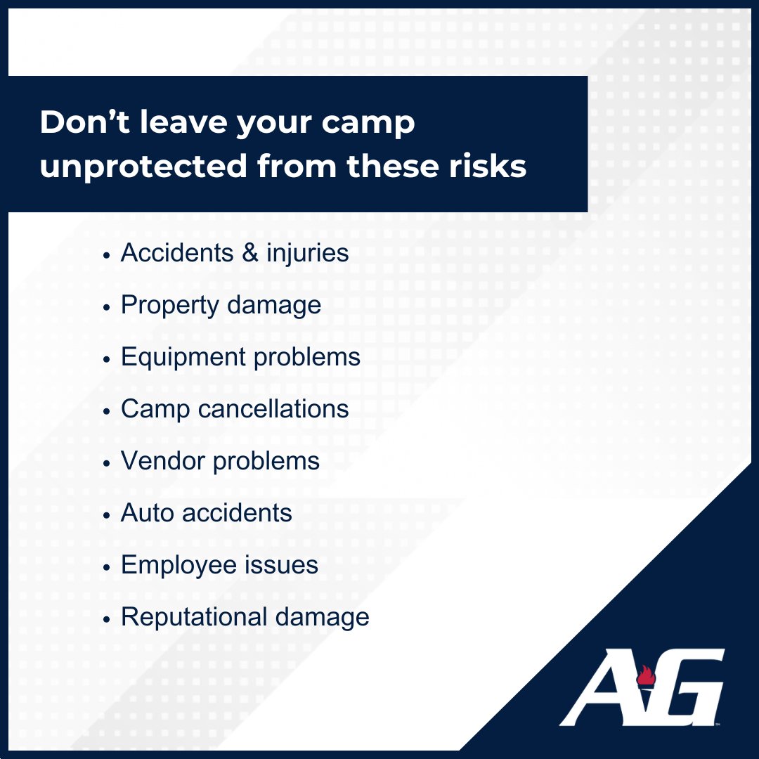 ag_specialty's tweet photo. Running a camp is a big responsibility—&amp; the risks are just as big! Sports camp &amp; event coverage from A-G protects you, your event, &amp; your campers.  

https://t.co/6ZgCukYD2J

#ATLife #AG #CampInsurance #EventInsurance #SportsCampInsurance https://t.co/669qNjfeof