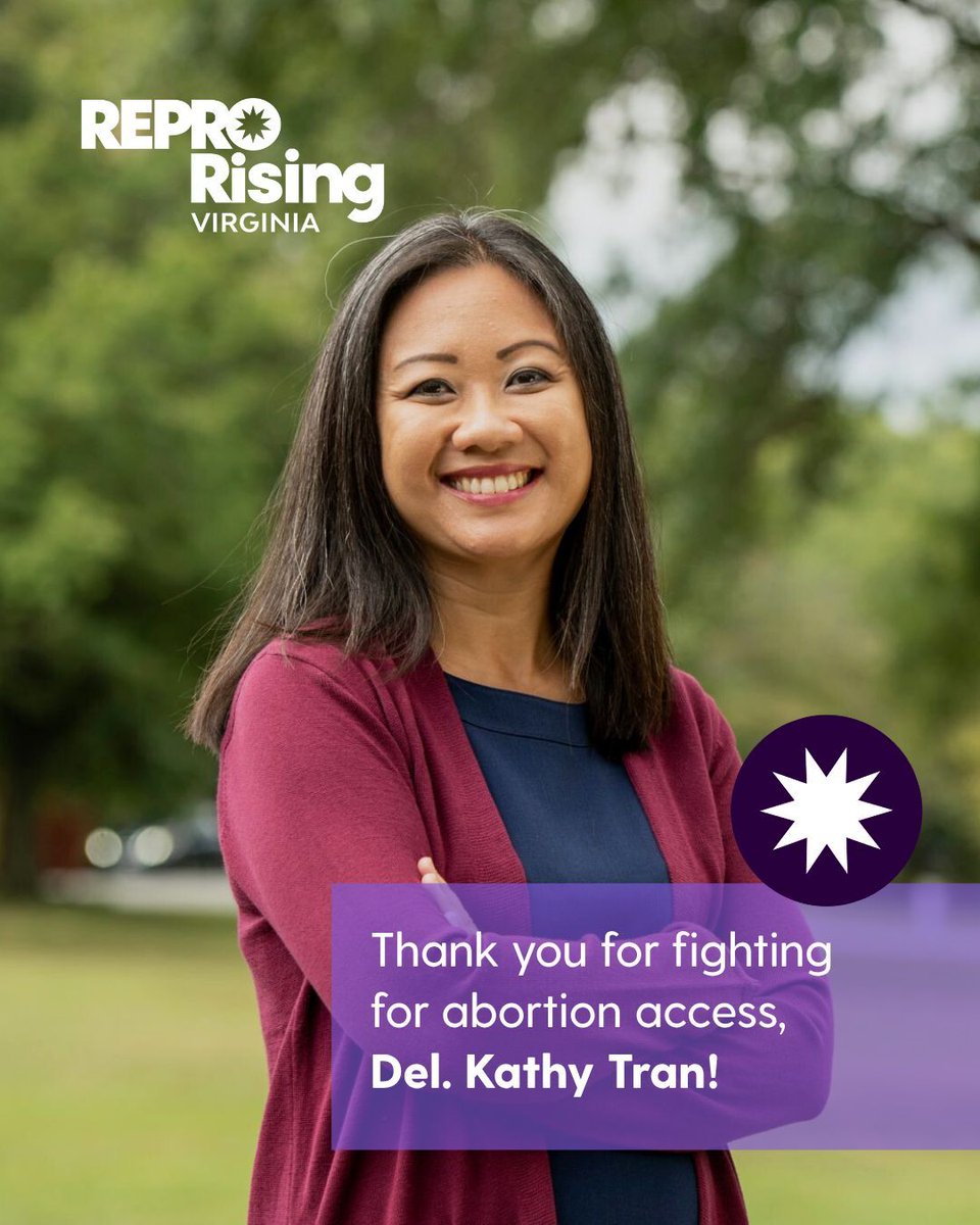 REPRORising_VA's tweet image. Thank you, Del. Kathy Tran, for standing strong to ensure funding for abortion care remains accessible in cases of fetal anomaly.

#ReproductiveFreedom #AbortionIsHealthcare