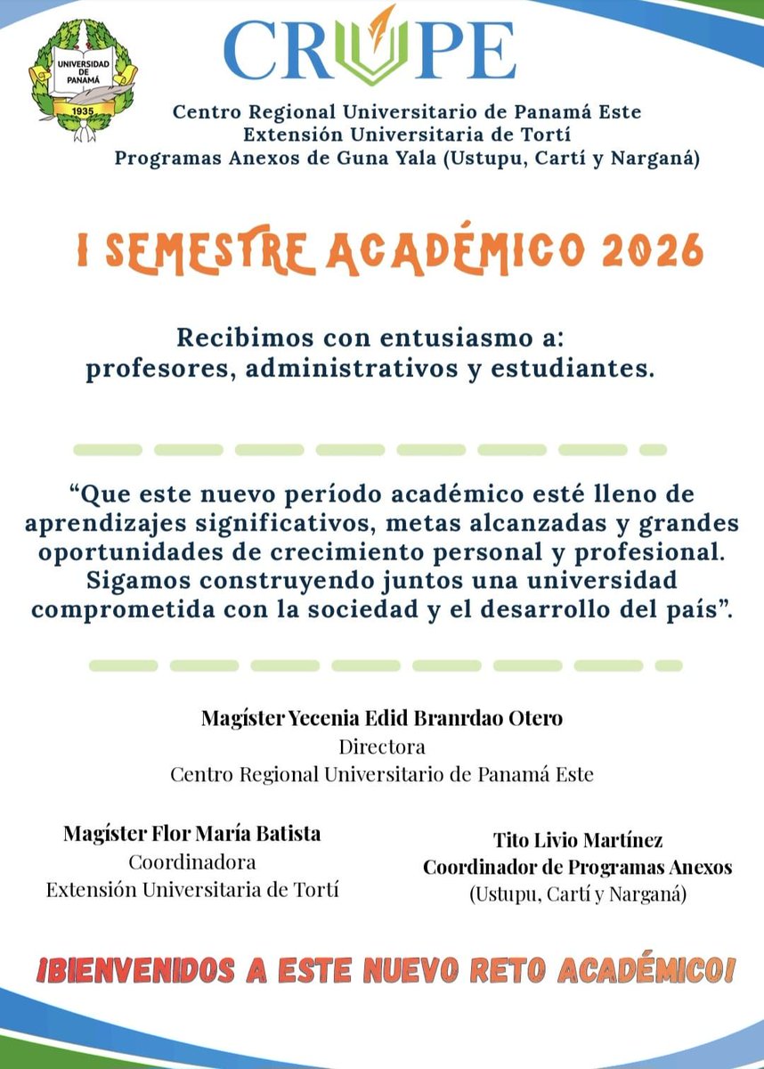 C.R.U. PANAMÁ ESTE tweet media