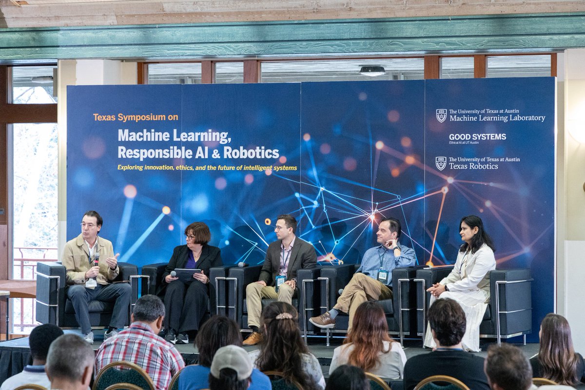 UTGoodSystems's tweet photo. Thank you to our presenters, partners at @TexasRobotics and the Machine Learning Lab, and everyone who joined us for the Texas Symposium on Machine Learning, Responsible AI & Robotics.
π₯ Watch the full sessions: https://t.co/T3FiJvAJ2T
#EthicalAI #TexasResearch #TexasAI https://t.co/j56r50MEEo