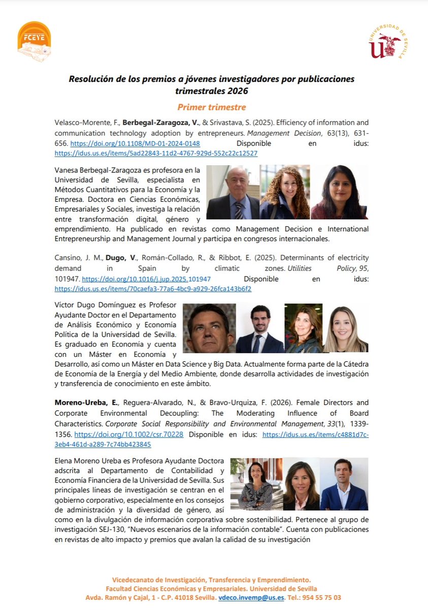 Facultad Económicas y Empresariales Univ. Sevilla tweet media