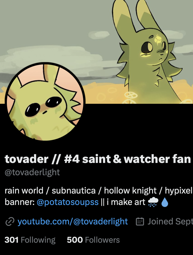 tovader // #4 saint & watcher fan tweet media