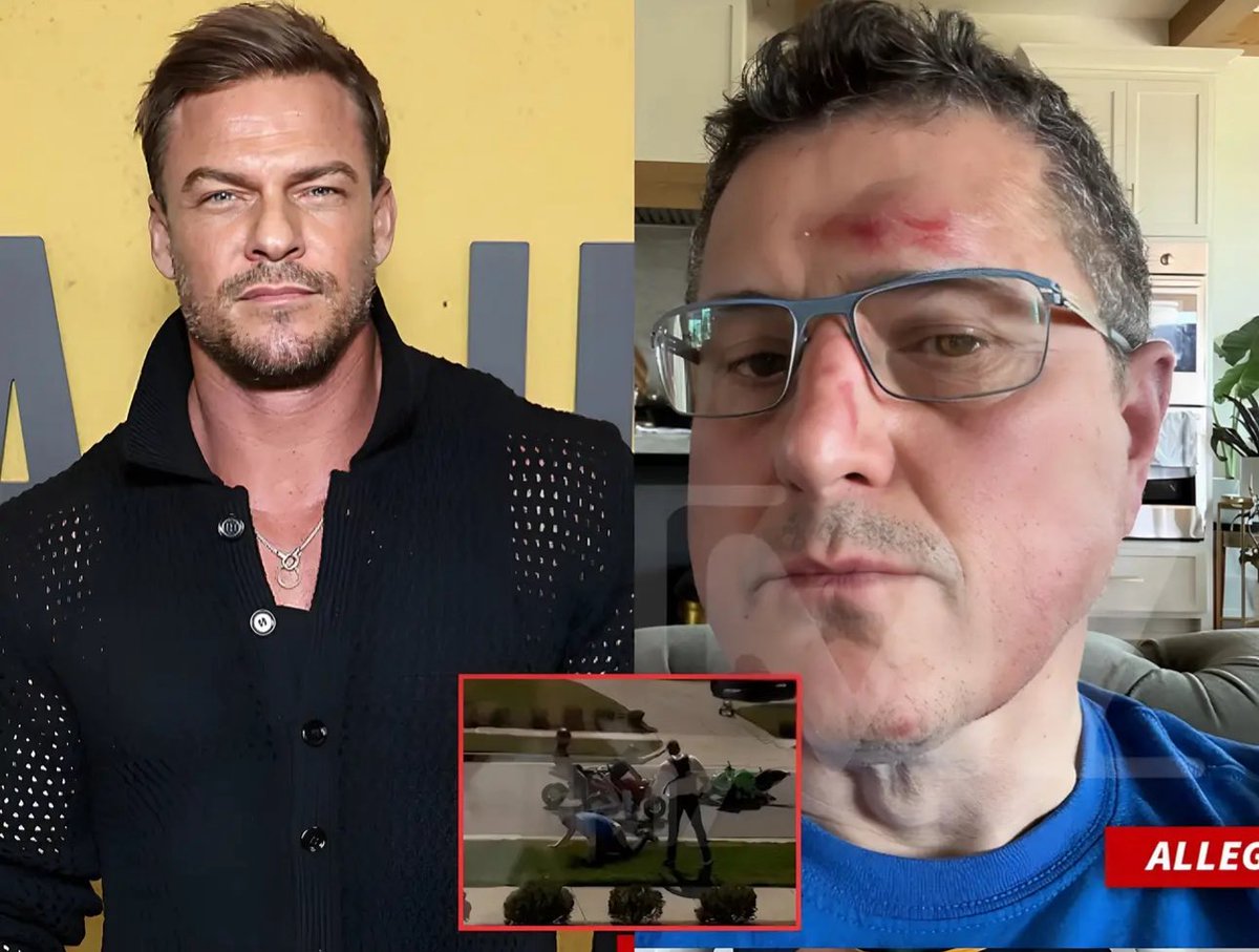 FahadJackman's tweet image. 🚨🚨🚨🚨
تُشير المصادر ان الممثل آلان ريتشسون نجم مسلسل Reacher ، لم يبدأ الشجار مع جاره ..
حيث يُقال ان الشهود رأوا ريتشسون يقود دراجته النارية في الشارع ، بينما كان ابناءه يسبقانه على دراجتيهما الصغيرتين.
ثم اندفع جارهم إلى الشارع محاولًا إيقاف دراجة آلان بطريقة عدوانية للغاية