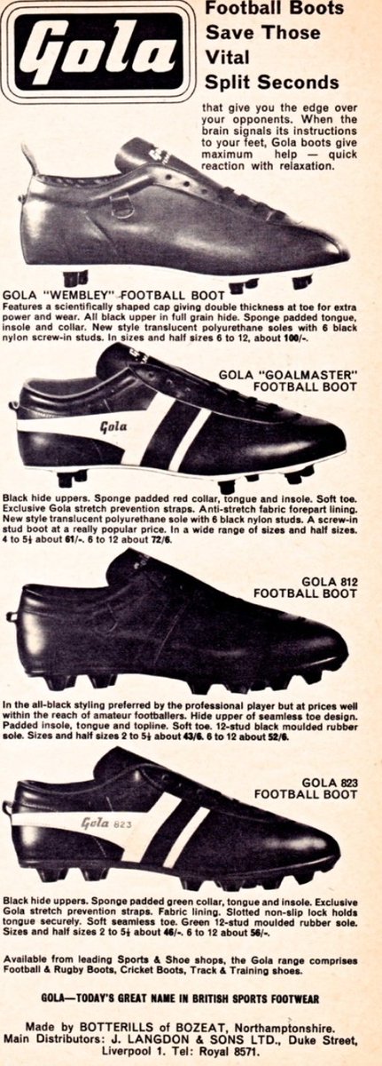 footballmemorys's tweet image. Advertisment for Gola Boots

#Gola #FootyBoots #Ads