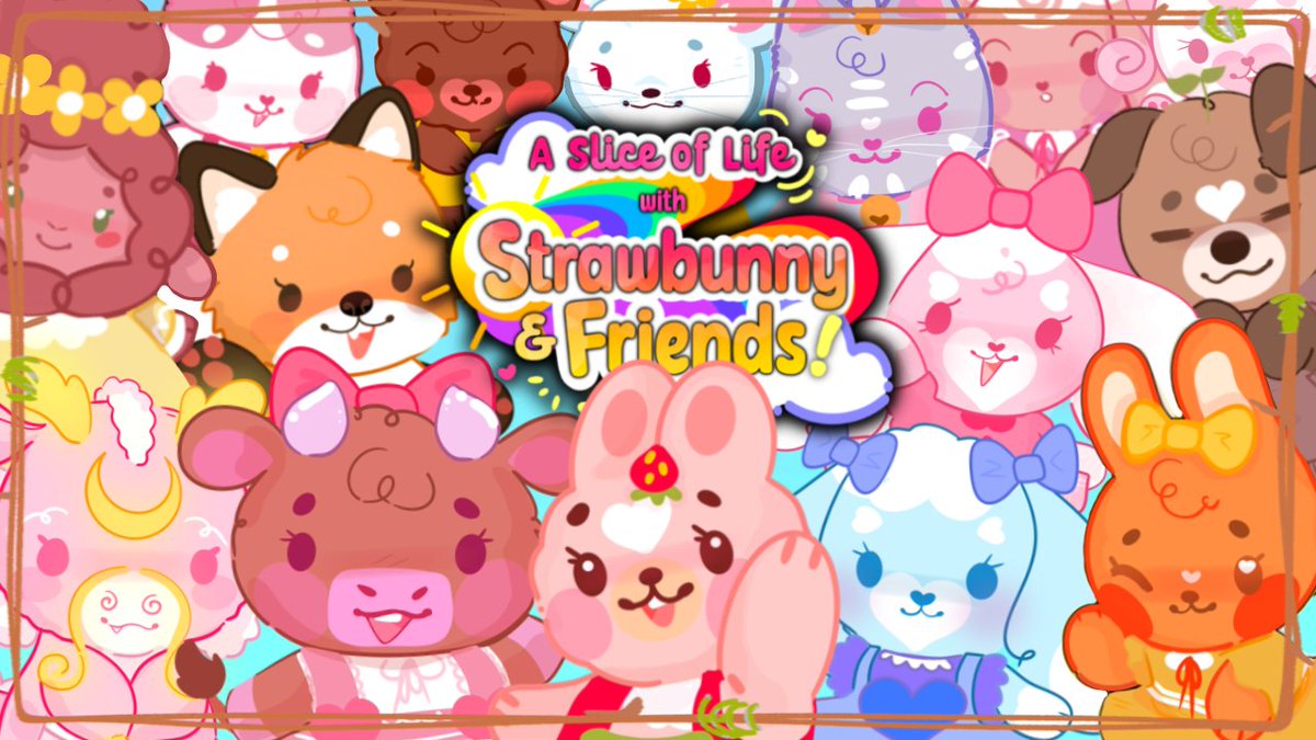 Strawbunny & Friends 🌈☀️☁️ debuting 5/31 tweet media
