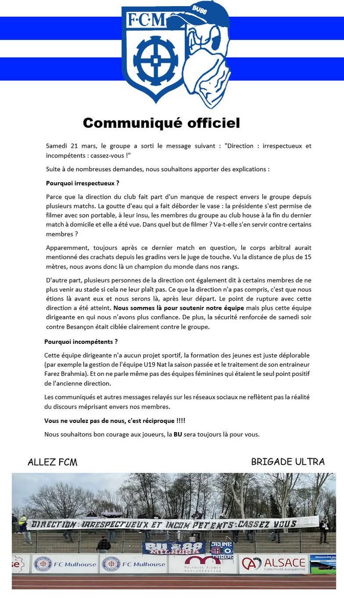 FC Mulhouse Fans tweet media