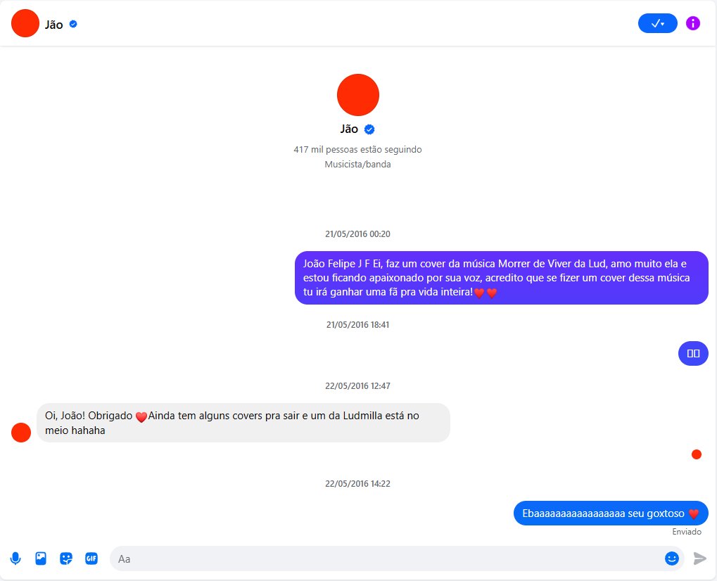gente, tava olhando umas conversas minhas no facebook e do nada eu tinha uma conversa com o Jão