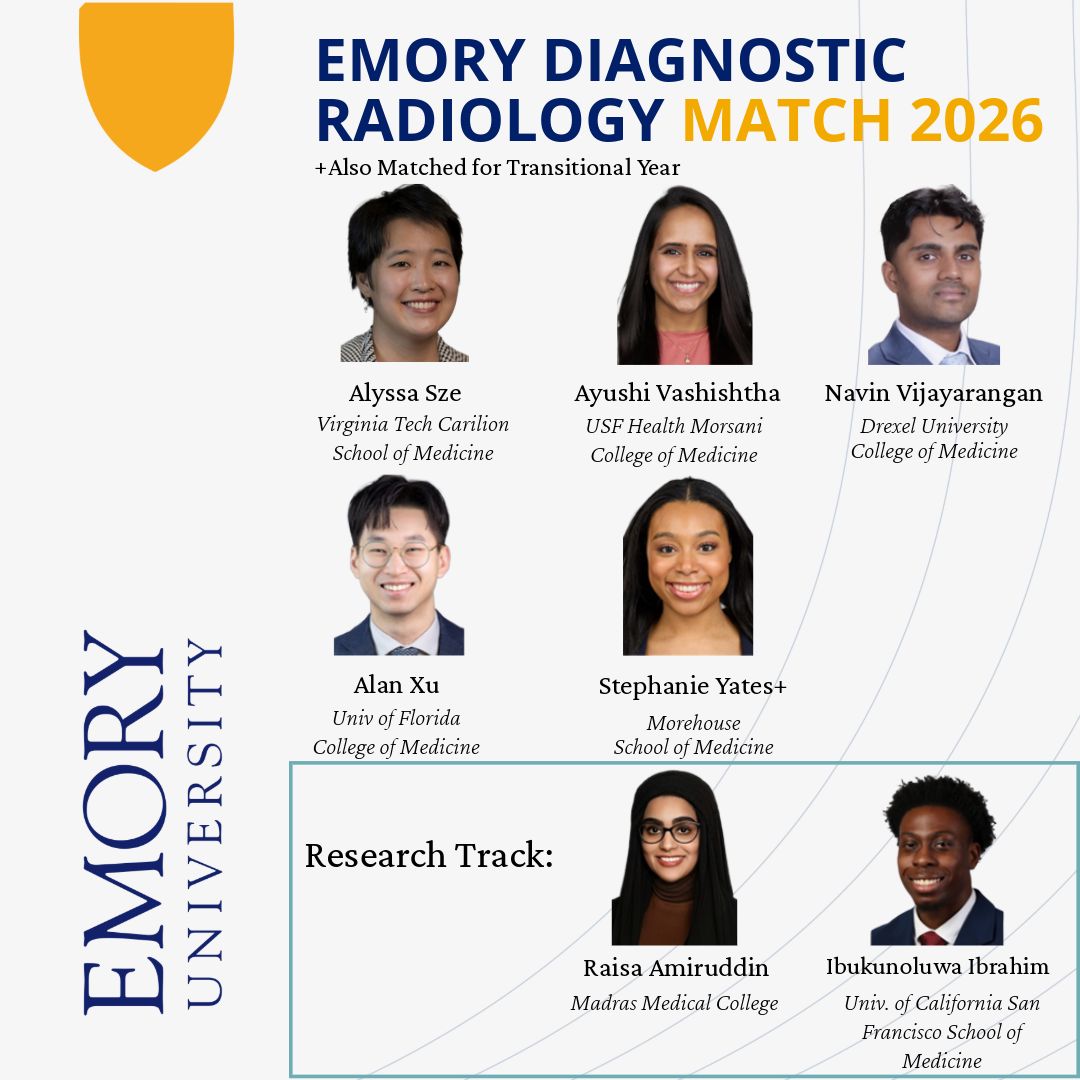 BraTS_Education's tweet photo. We're celebrating! Congratulations @RaisaAmiruddin on matching into the prestigious @EmoryMedicine #Radiology Residency! As a #BraTS organizer, your work has empowered many in our field! We're proud to have supported your career &amp; look forward to your future successes! #Match2026 https://t.co/fOaQxBKQaT