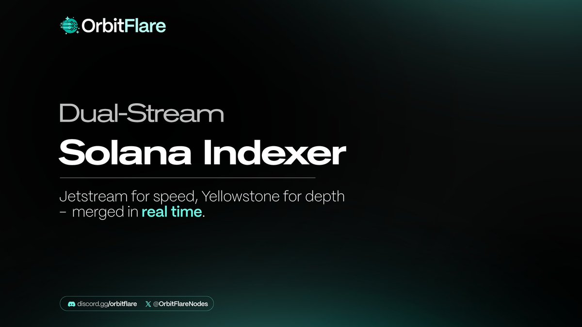 Just dropped: OrbitFlare gRPC Indexer template.🚀

<a href="/OrbitFlareNodes/">OrbitFlare</a> Jetstream + Yellowstone gRPC → merge into Postgres → REST API + WebSocket live feed.⚡

Two streams, one database. Jetstream for speed, Yellowstone for CPIs. Trait-based plug and play. Clone and go.
