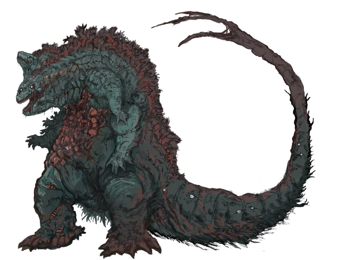 V35_K0's tweet photo. Old Godzilla design concept with some creative liberties https://t.co/6AmeJ1g36p