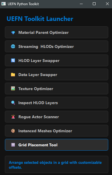 kamyker's tweet image. 40.00 #UEFN was easily the biggest update ever. Some python tools (A)I made in just 2 days: