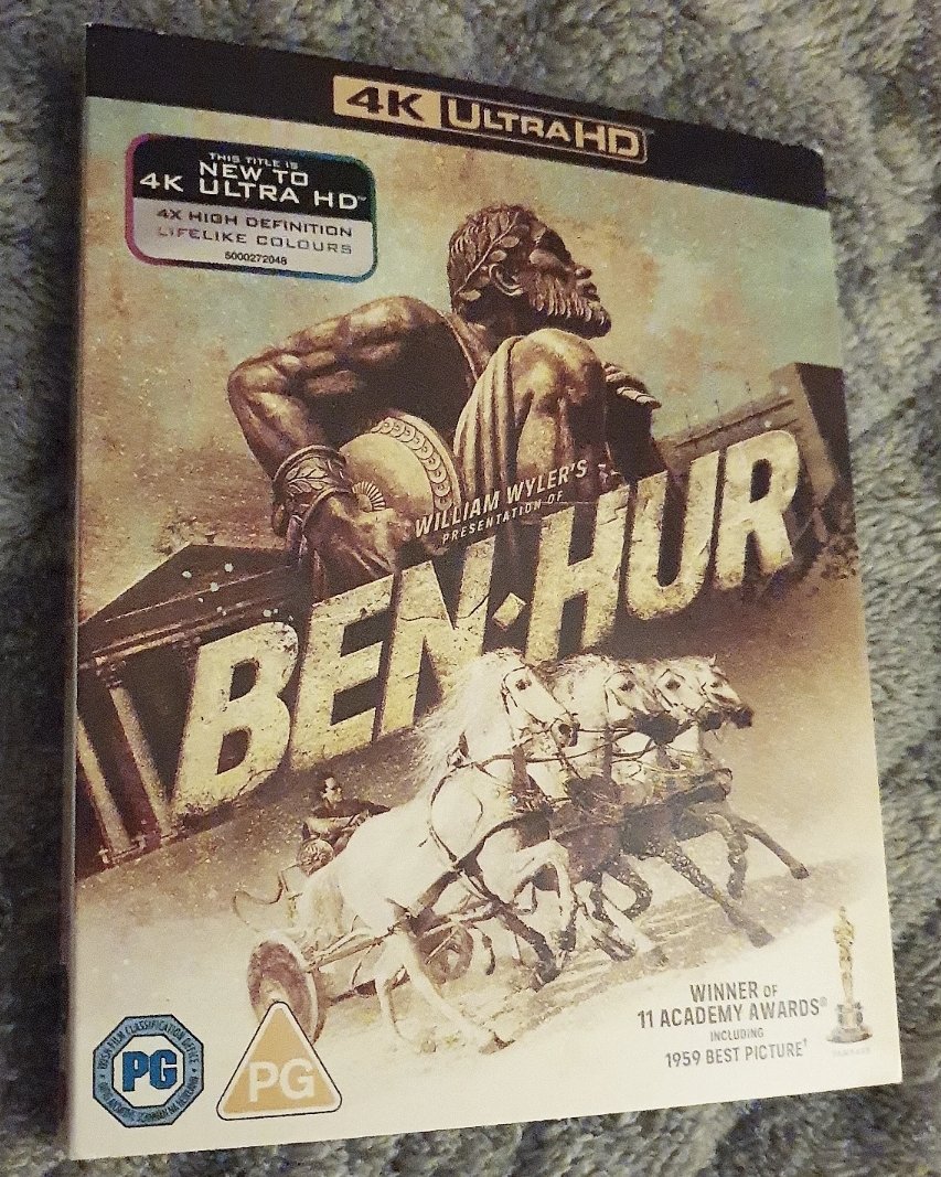 imajicaman's tweet image. My copy of the classic biblical epic, #BenHur arrived today. A film we will watch over the long upcoming Easter weekend. I've read several online reviews for this new release on the format, &amp;amp; apparently it is a stunner. It should look great on my #PanasonicZ95A.
#PhysicalMedia