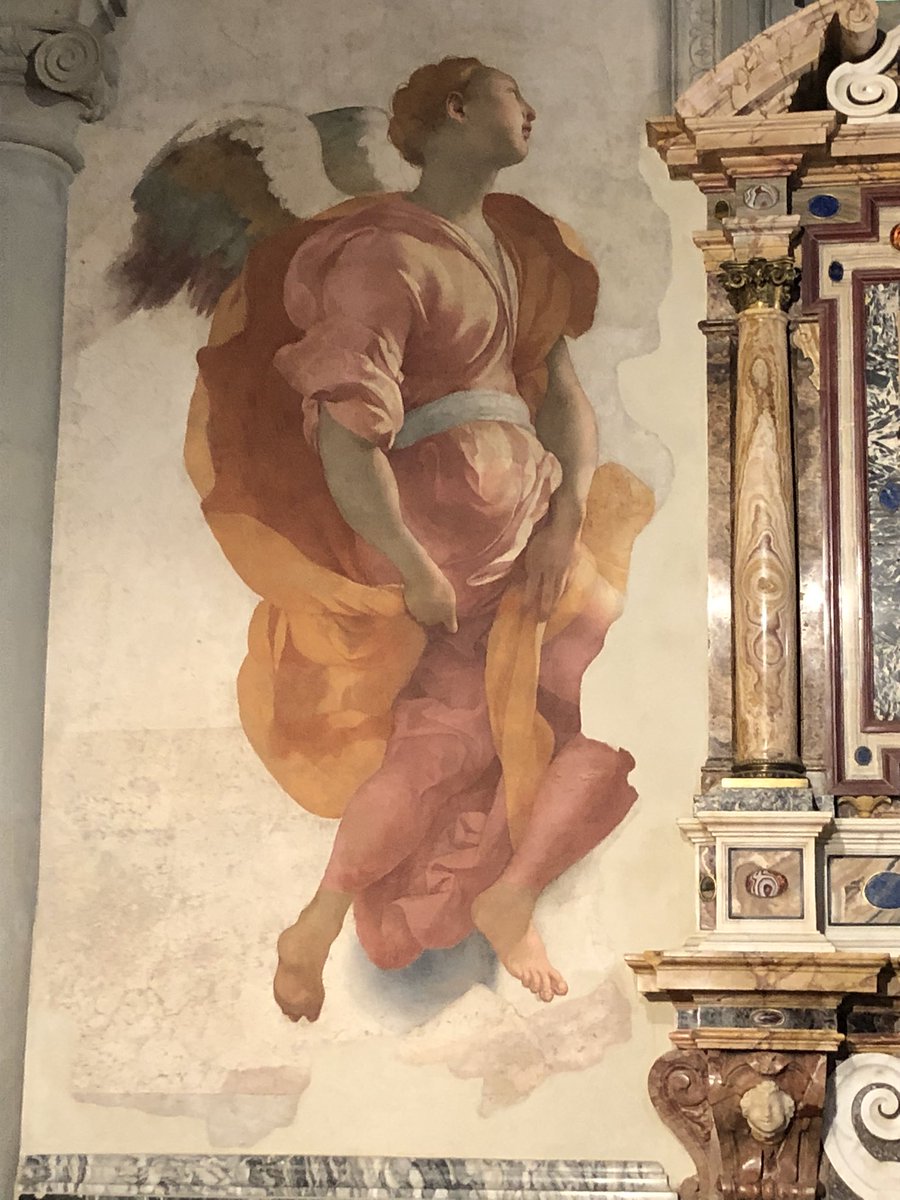 CouilleauxB's tweet photo. L’Annonciation, fresque peinte entre 1525 et 1528 par Jacopo Pontormo, dans la chapelle Capponi de l’église Santa Felicità à Florence https://t.co/nVwLuH6Gpw