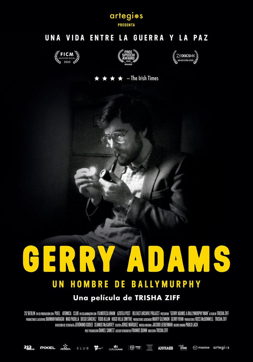 CinetecaMexico's tweet photo. #PróximoEstreno 🎬

A través de registros familiares y trabajos fotoperiodísticos, GERRY ADAMS: UN HOMBRE DE BALLYMURPHY (Trisha Ziff, 2025), es el retrato de uno de los dirigentes políticos más importantes de nuestro tiempo. 📽️ 🎞️​

Conócelo a partir del viernes 27 de marzo en Cineteca Nacional México 🔴.