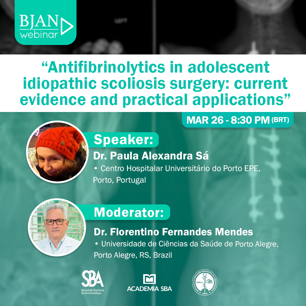 BJAN - Brazilian Journal of Anesthesiology tweet media