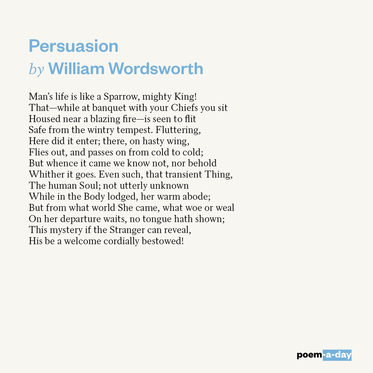 POETSorg's tweet photo. “Persuasion” by William Wordsworth
#PoemADay https://t.co/9PTd8b78SN
