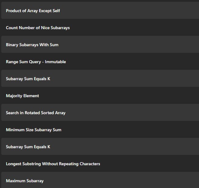maheshwari18189's tweet image. Practices Leetcode Problems Based on Prefix Sum, HashMap, Sliding Window, Binary Search

2- problems on CF
#Dailycode