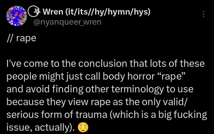 ⃝𖤐 Wren (it/its//hy/hymn/hys) tweet media