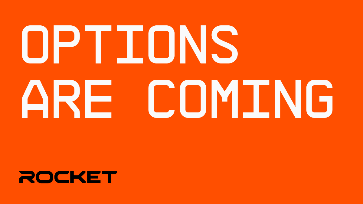 RCKTFoundation's tweet photo. Options are coming to Rocket. Fully onchain. Self-custody. Zero compromise. The most complete derivatives platform is almost here. https://t.co/KVqbHjDANo