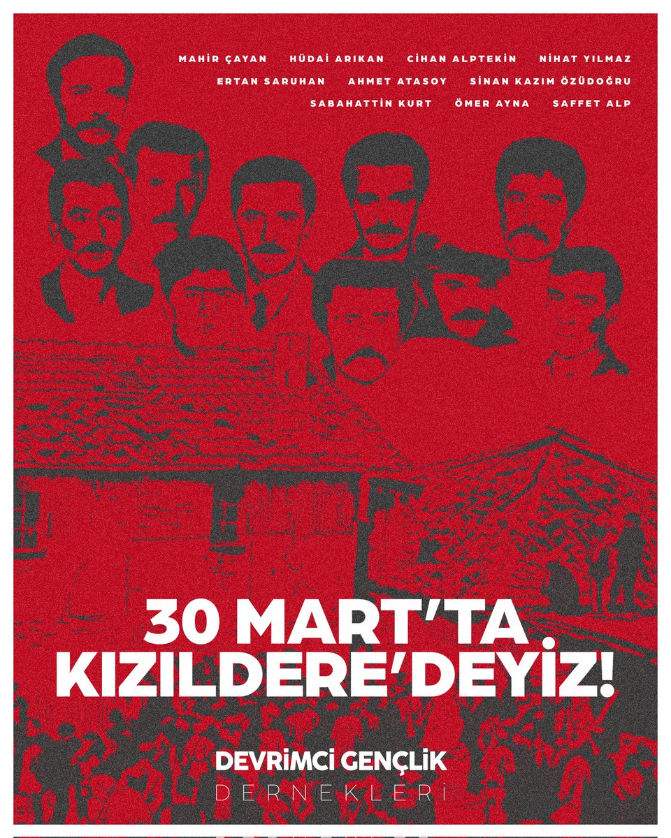 🚩 Kızıldere, Emperyalizme karşı mücadele çağrımızdır! 

Bu ülkede emperyalizme karşı mücadelenin atardamarı gençliktir. 6. Filo’nun karşısına dikilen, Kommer’in arabasını ateşe veren bir tarihten geliyoruz. Emperyalizm ve onun işbirlikçileri her ne kadar pervasızlaşmış olsa da