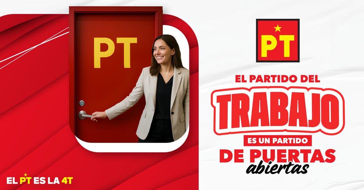 El Partido del Trabajo es un partido de puertas abiertas, donde todas y todos pueden participar por un México más justo.

#PTesla4T
