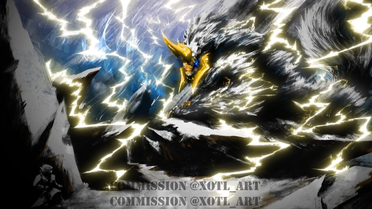 Xotl_art's tweet photo. Commission: Landscape scene
"Elys - The Dark Calamity"

Had the absolute honor to paint a scene for @MH_Shinya.

Such a majestic creature, thank you for working together on a solid vista.

#commissionart #digitalart https://t.co/678uWOmGNB