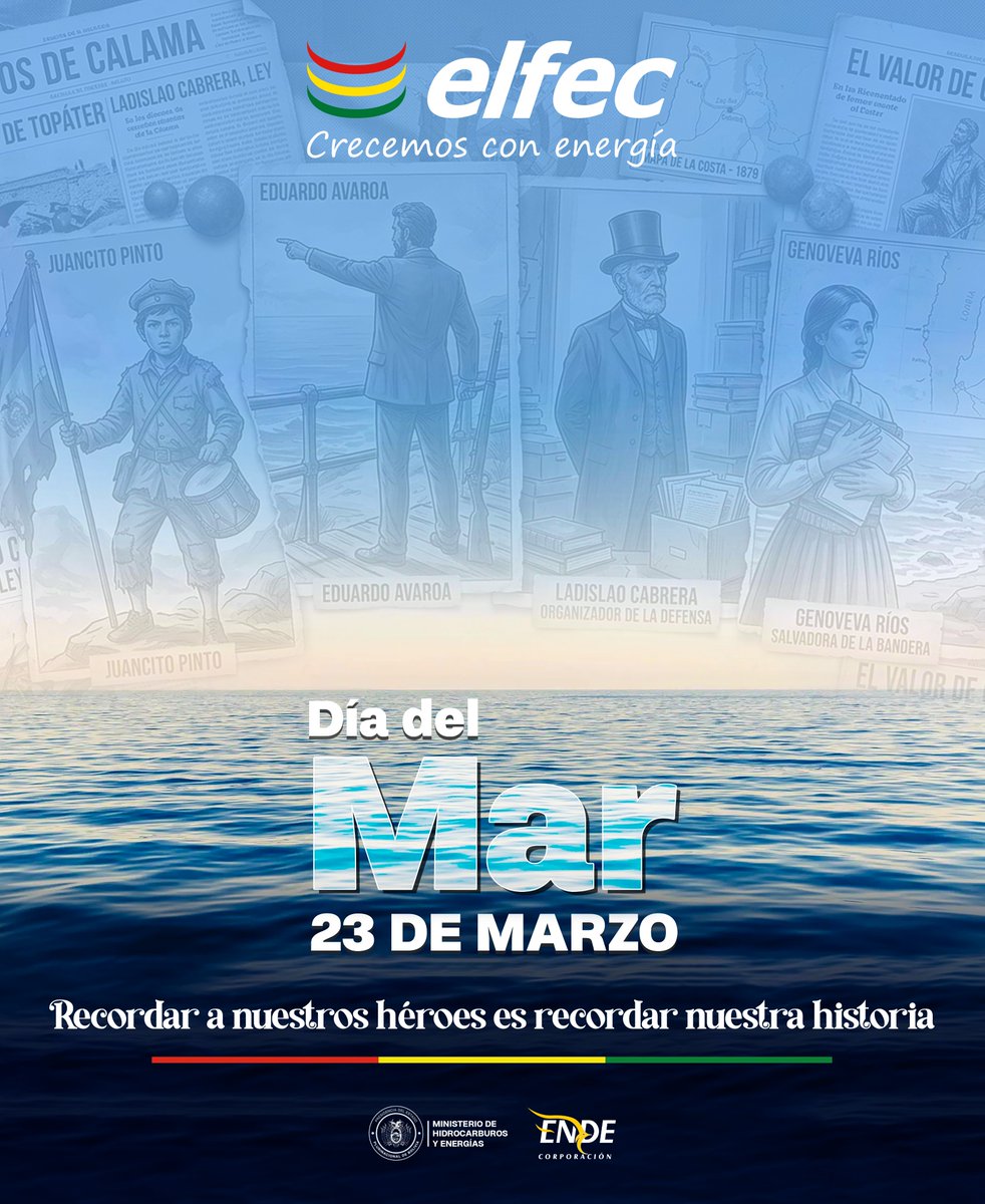 #23DeMarzo| En esta fecha, ELFEC rinde homenaje a los héroes que defendieron la historia, la dignidad y el anhelo marítimo de Bolivia.

Recordar a nuestros héroes es mantener viva la memoria y fortalecer la identidad de toda una nación.