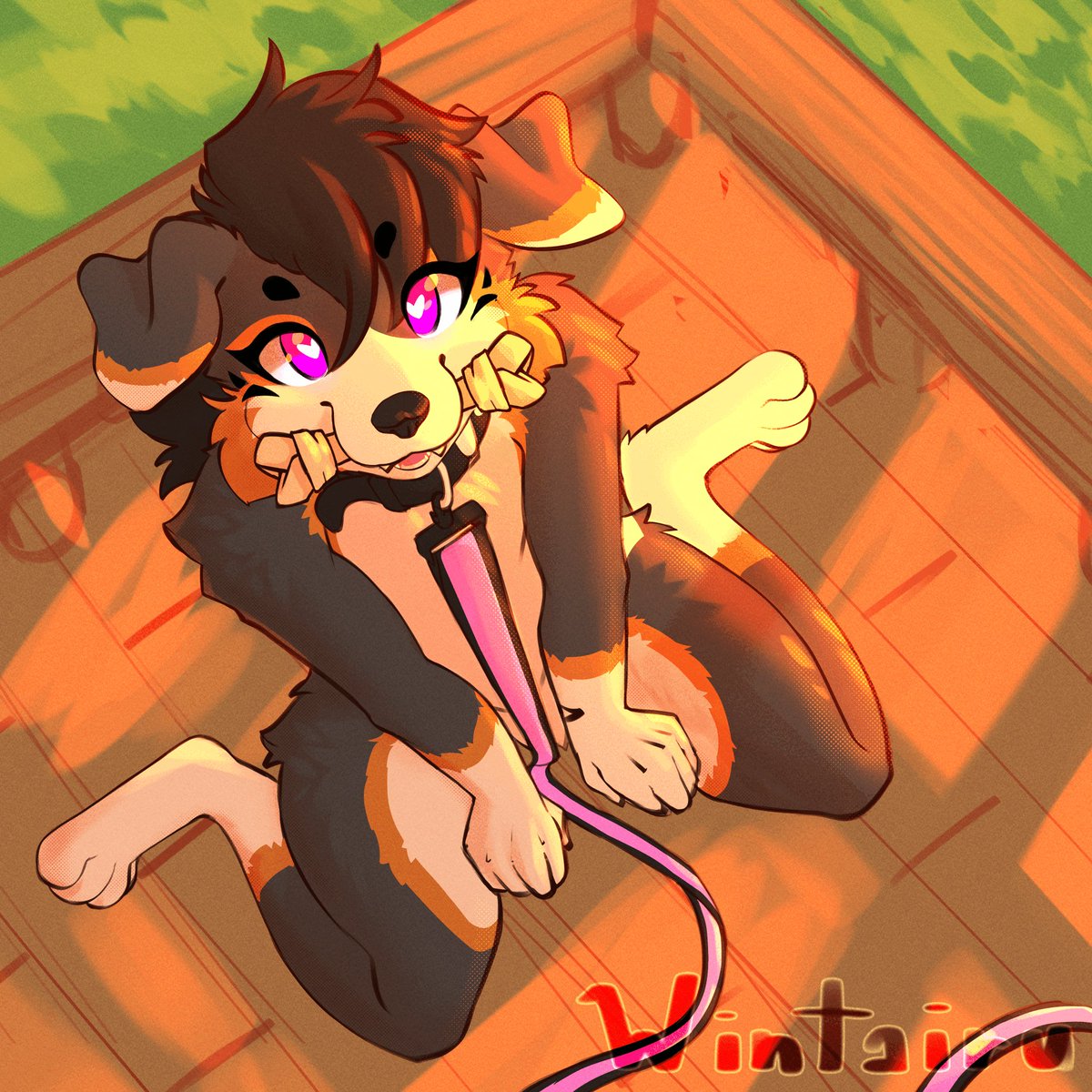 Hes not asking, hes demanding to whatever.. it is he wants. that face says it all.

ALSO IT IS FINALLY DONE.. my gawrd.. have a puppy art y'alls