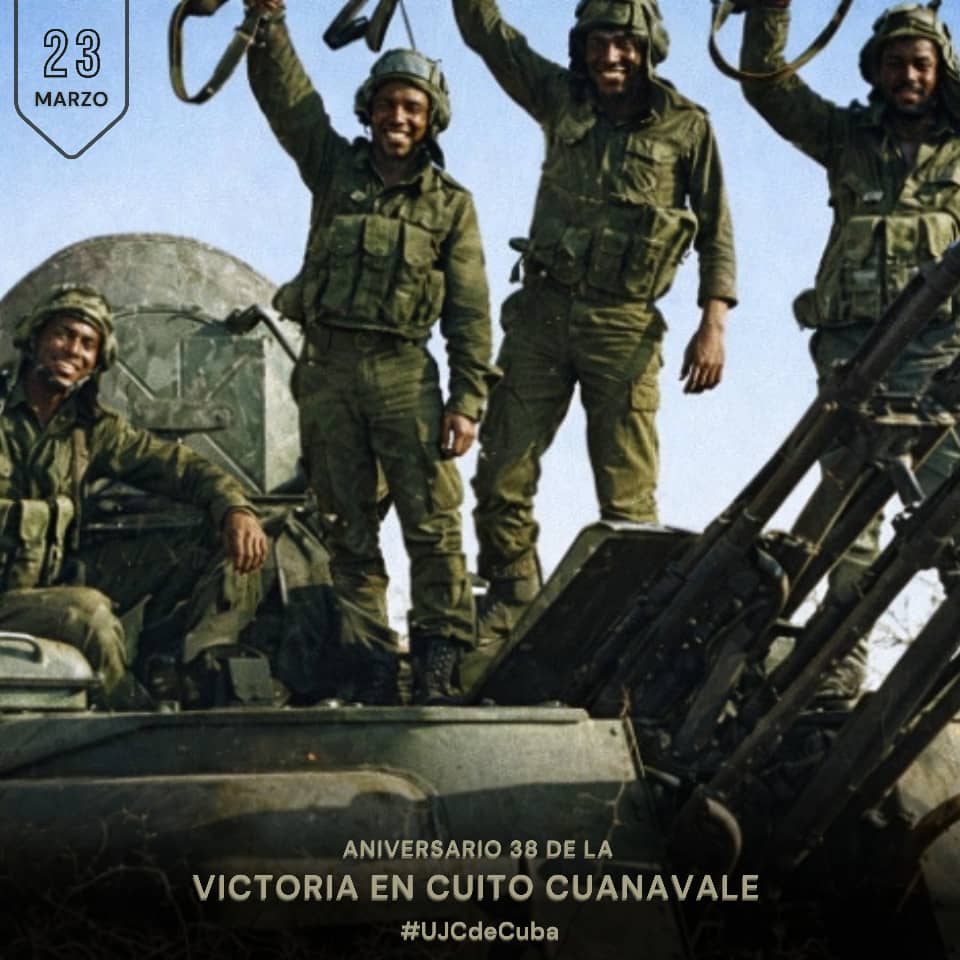 Gloria eterna a los combatientes de Cuito Cuanavale, con sus proezas cambiaron la historia de África y el muno. Con ellos la dignidad y el honor del pueblo cubano una vez más pasó por la alfombra roja en la historia.