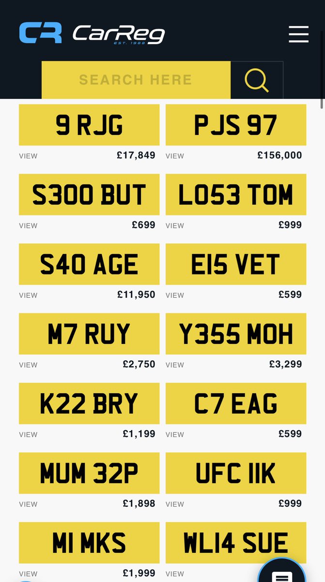 CarReg - Private Number Plates tweet media
