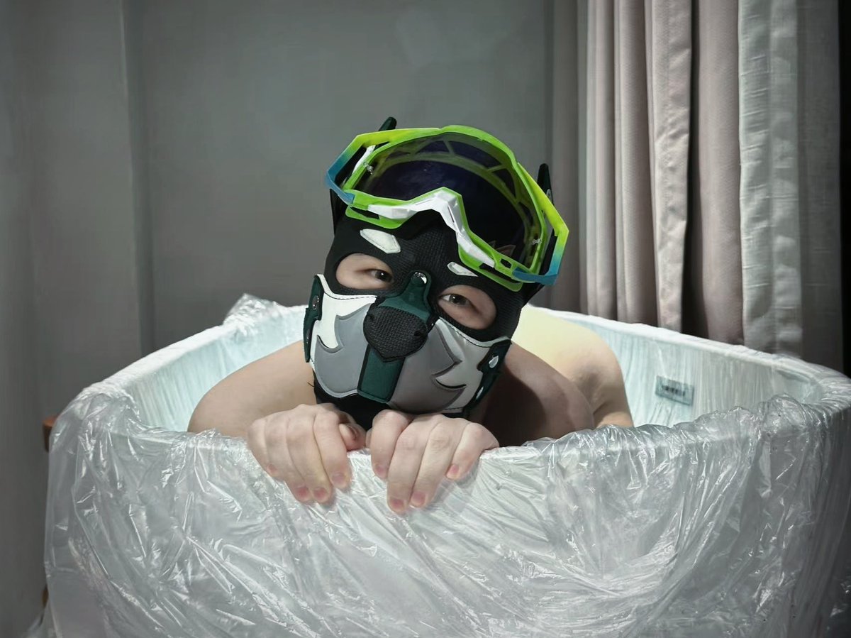 浴缸里面泡着的小狗其实是在等待主人抱上床🛏️