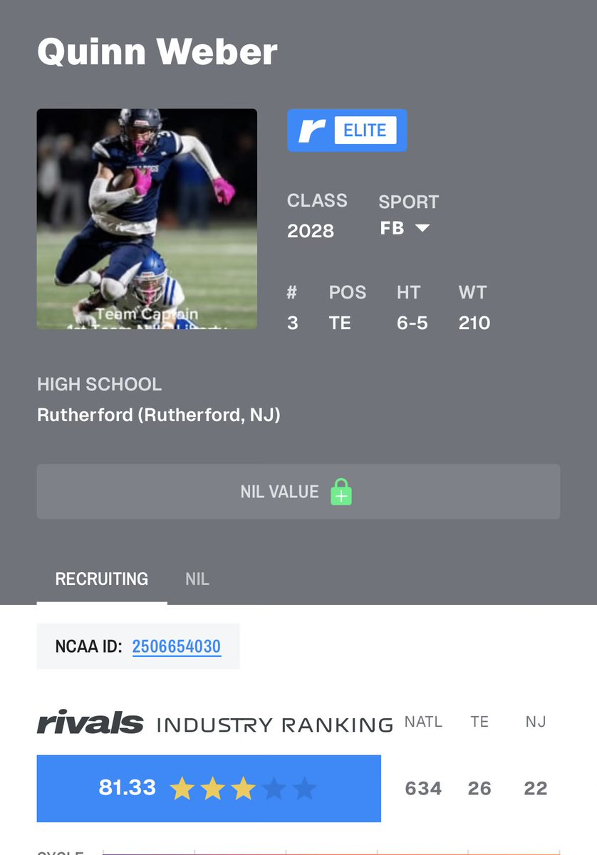 Quinn Weber ‘28 |6’5”/210/80” Wing| 4.14 GPA tweet media