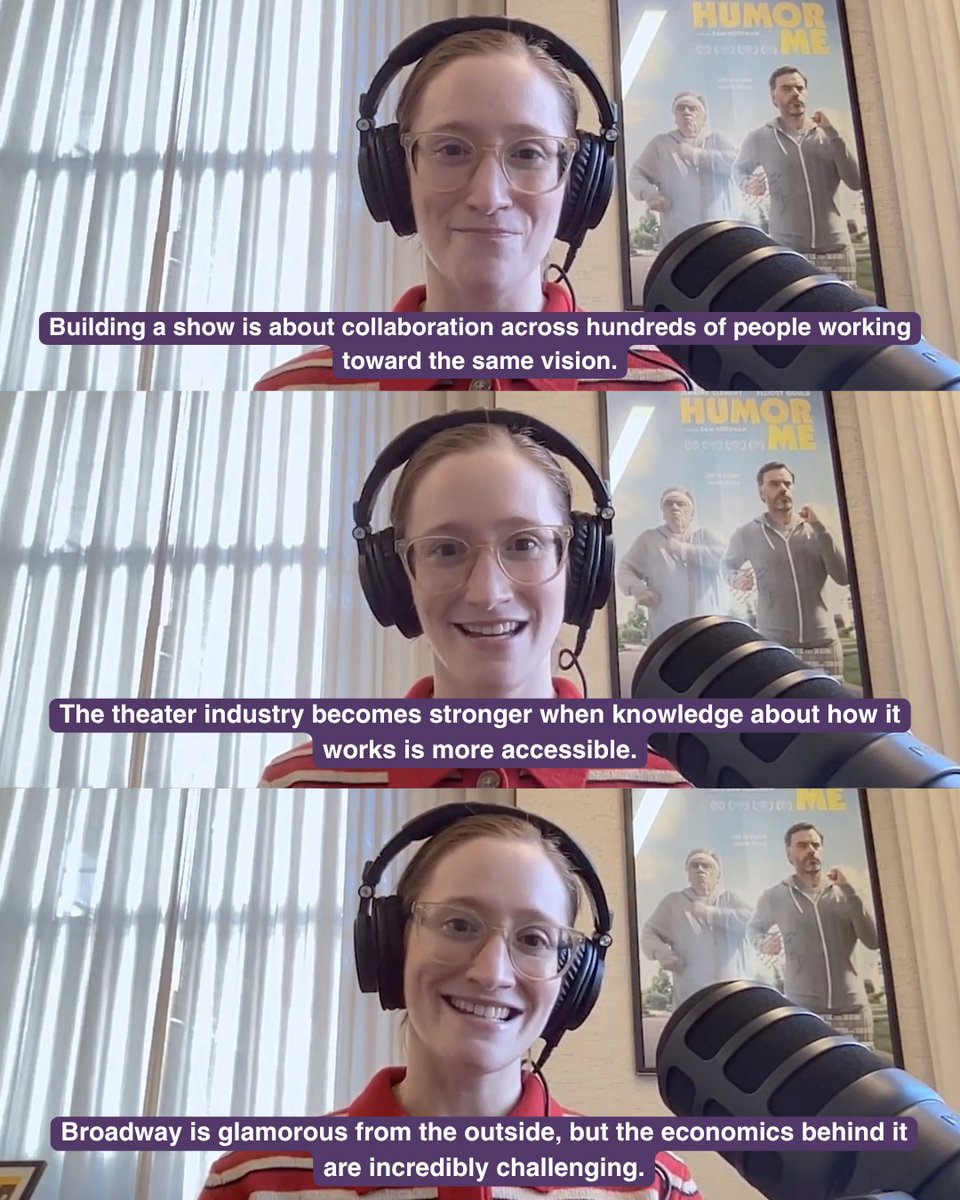 BreakPrecedent's tweet photo. Highlights from Leah Solivan’s conversation with Broadway producer Rachel Sussman.

From producing @SuffsMusical to building the next generation of theater leaders.

Listen to the full episode of @BreakPrecedent https://t.co/MATaEy36VI