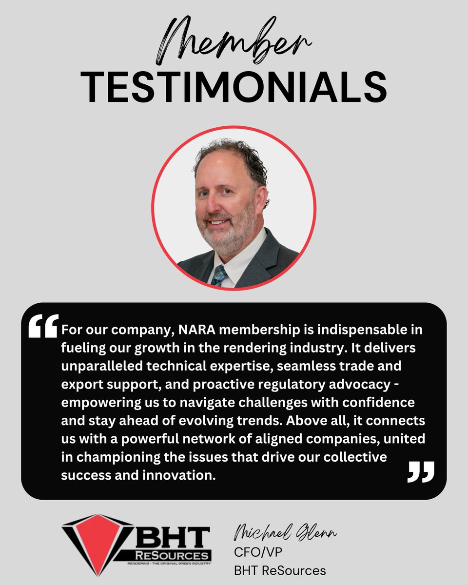 Renderers's tweet image. #MembershipMonday Spotlight: BHT ReSources

“Membership is indispensable in fueling our growth” — and that’s what NARA delivers

Thanks to Michael Glenn &amp;amp; the BHT team for your continued engagement!

Learn about NARA Membership: tinyurl.com/3555msm4

#NARA #MembershipMatters