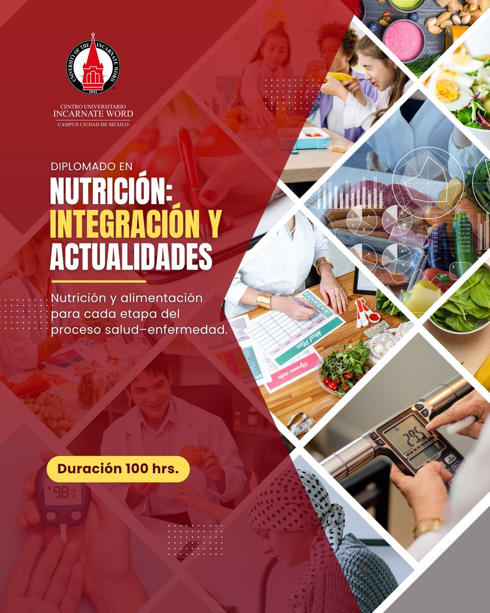 ExtensionCIW's tweet photo. 🥗✨ Lleva tu conocimiento en nutrición al siguiente nivel

Especialízate con nuestros diplomados:
💪 Nutriología y Actividad Física para la Salud
🥦 Nutrición: Integración y Actualidades

📩 Info por DM https://t.co/oraGCRx9p4