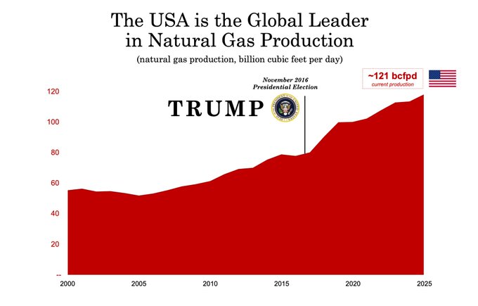 Social Capital area chart: US Natural Gas Production
