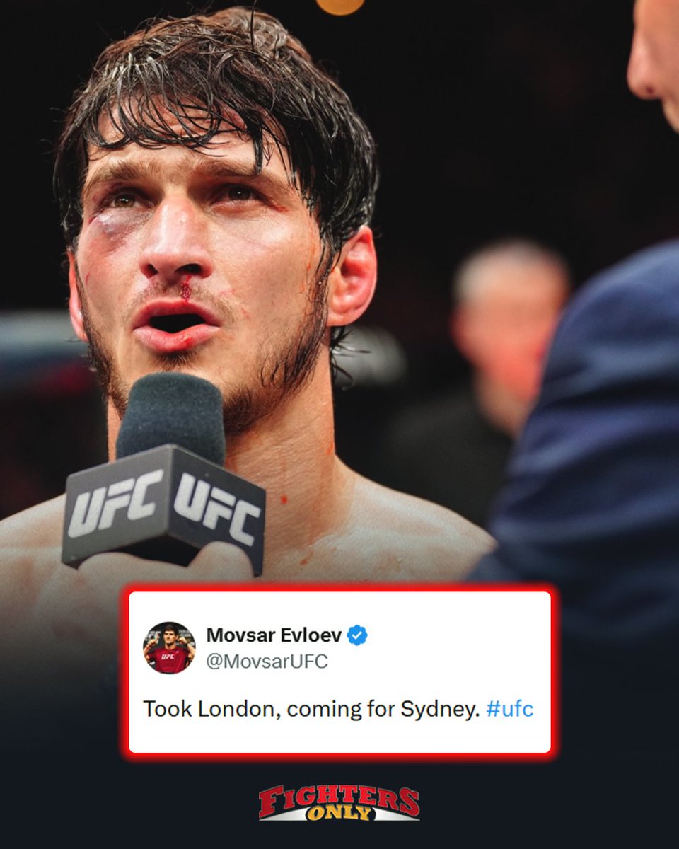 FightersOnly's tweet image. "Took London, coming for Sydney"

After beating Lerone Murphy at #UFCLondon, Movsar Evloev has his eyes firmly set on a title shot against Alexander Volkanovski.

Is he next in line to challenge for the 145-pound title?
