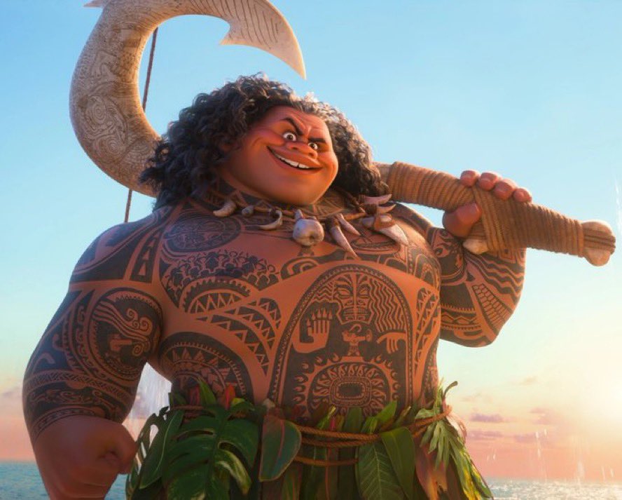 Kulturlesite_'s tweet image. Premier aperçu de Dwayne Johnson en tant que Maui dans le live-action de « VAIANA » !!