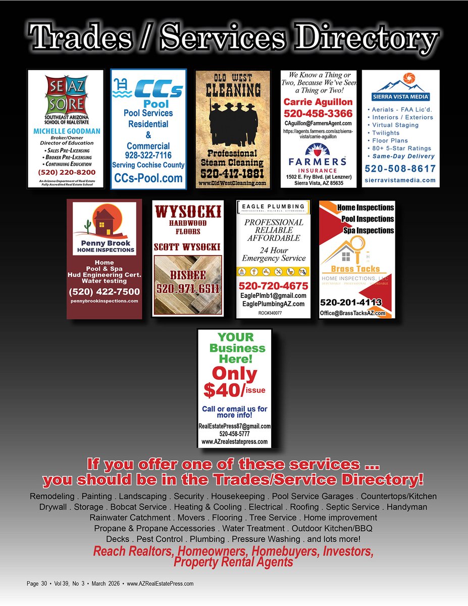 Real Estate Press 39 Mar 2026 Trade/Service Directory Now Available! - cld.bz/ETvtecp