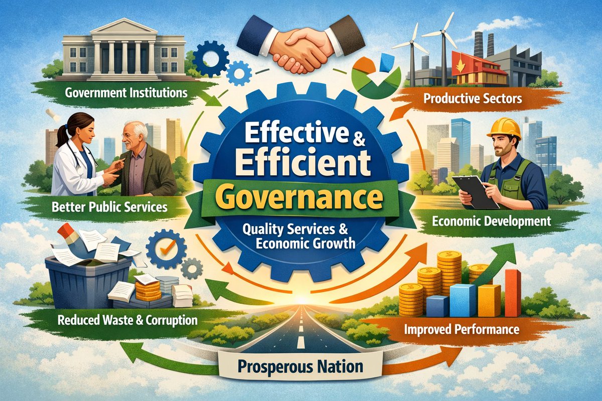 JeanClaude81199's tweet photo. Effectiveness and efficiency in governance ensure government institutions deliver quality services with minimal waste, supporting productive sectors and improving national economic performance.
#Effective & #EfficientGovernance https://t.co/Pan8aPJ6Hl