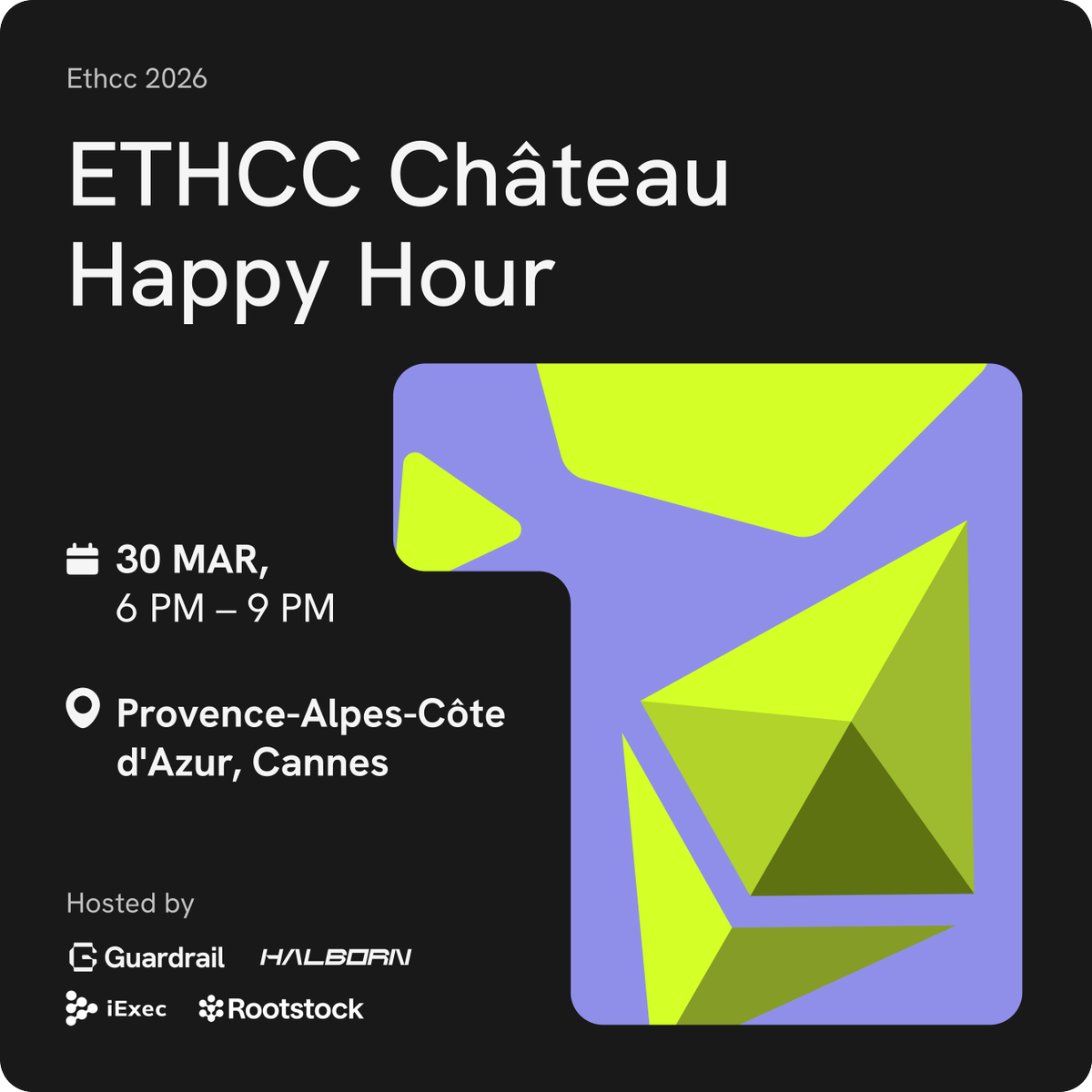 guardrailai's tweet photo. Château happy hour to kick off @EthCC Day 1 in Cannes.

Co-hosting with @HalbornSecurity, @iEx_ec &amp; @RootstockColl come find @NicoS1765 on March 30th.

 Open bar, canapés, sunset views.

👉 https://t.co/7MMK5SIpi5 https://t.co/BthsYI1S5N