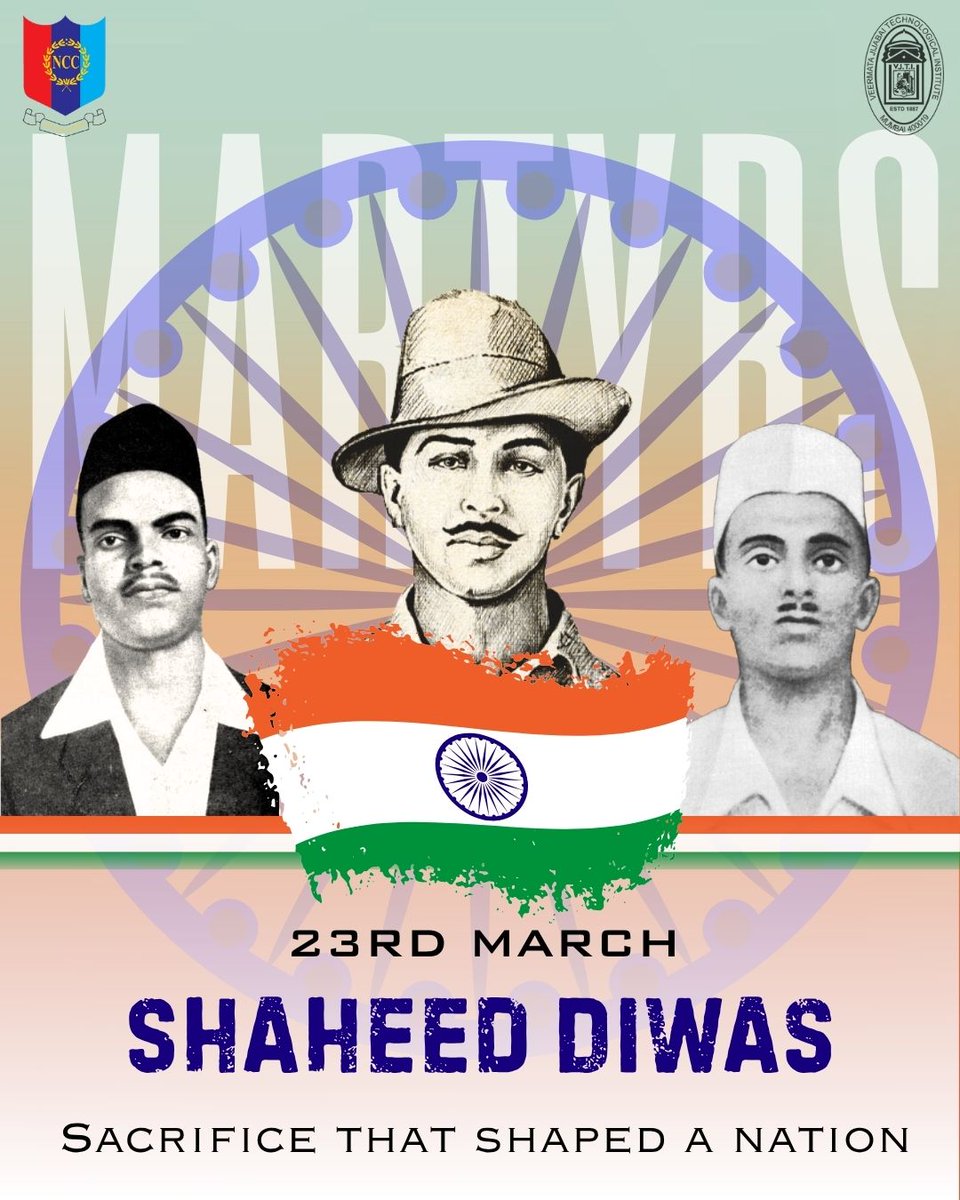 TEAM5MAHEMECOY's tweet photo. On the solemn occasion of Shaheed Diwas, we pay heartfelt tribute to the brave martyrs who made the ultimate sacrifice for our nation. Their courage and sacrifice continue to inspire generations to serve with pride and dedication.
Jai Hind 🇮🇳
#ShaheedDiwas #NCC #Martyrs #Pride https://t.co/1mfyZQu6Ii