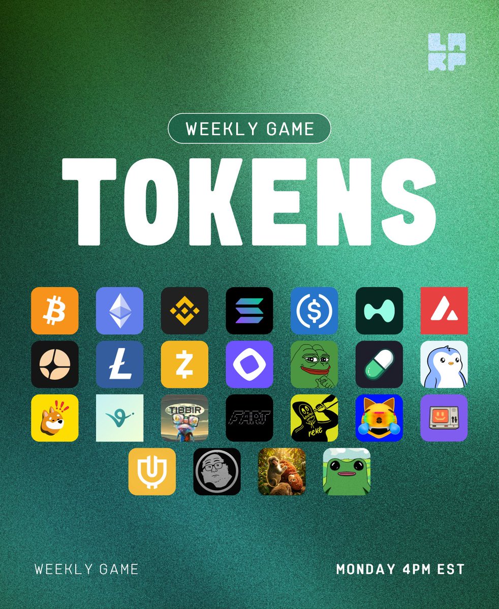 playlarp's tweet photo. Weekly Game goes live in 4 hours!

Your Larpfolio won’t build itself.

Pick between 25 curated tokens and lock in

Download LARP: https://t.co/RVfGHS403I https://t.co/fD5SqIjs6l