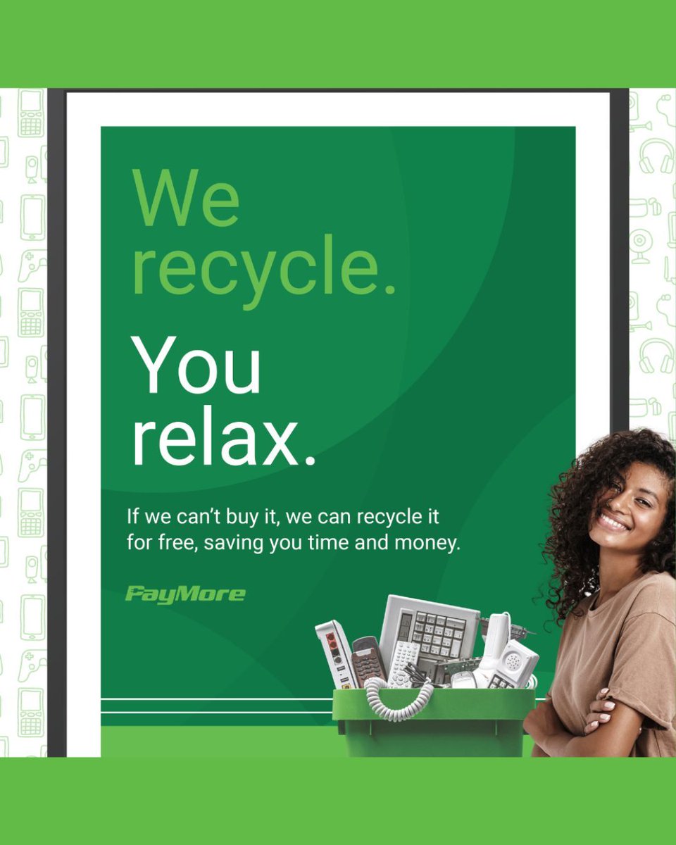 PAYMORESTORES's tweet image. We recycle. You relax. ♻️
If we can’t buy it, we’ll recycle it for free—saving you time and money💚 

#PayMore #PayMoreStores #WeRecycle #EcoFriendly #RecycleElectronics #SustainableLiving #TechRecycle #GreenChoice RecycleWithUs #Ewaste #EcoSmart #RecycleRight #Sustainability