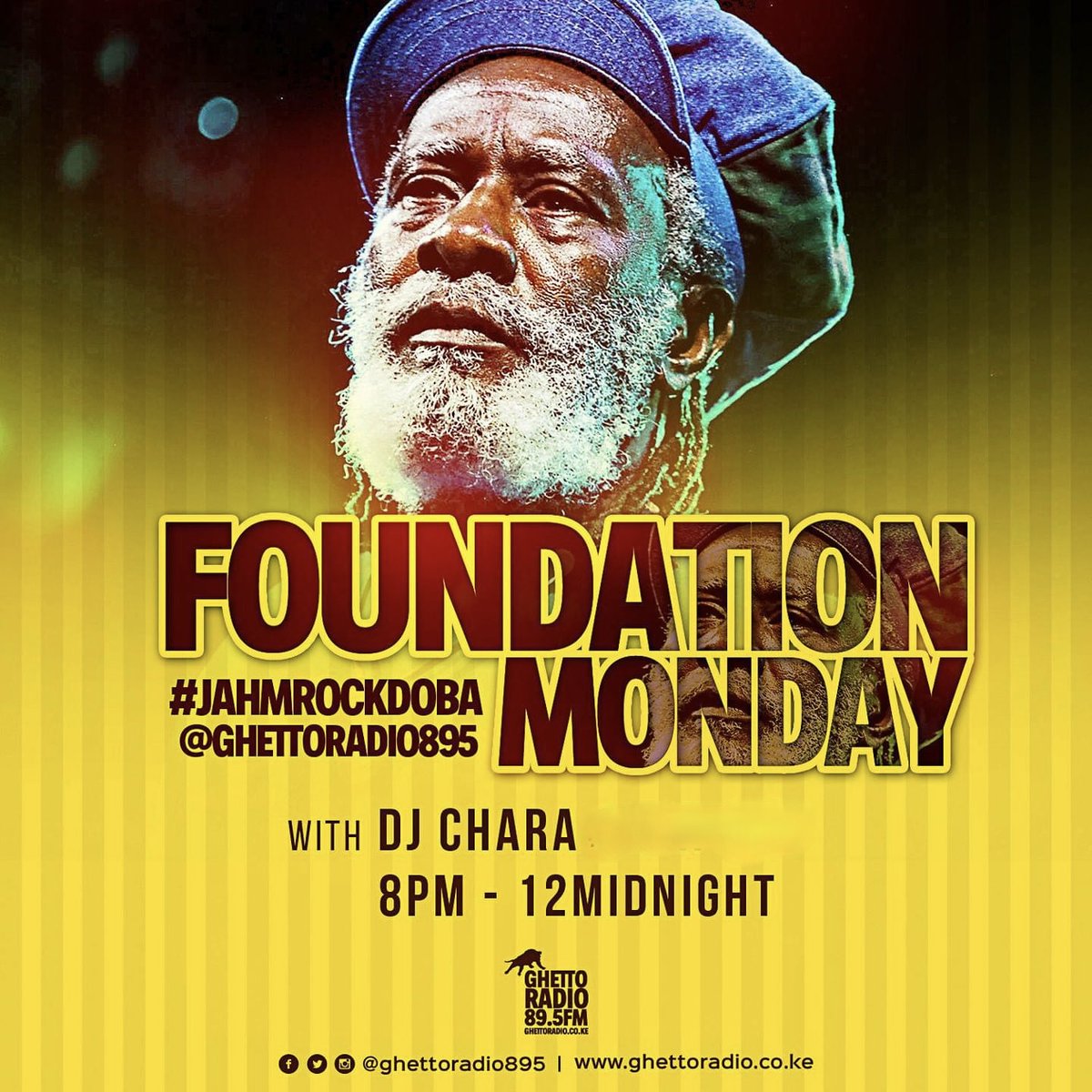 GhettoRadio895's tweet photo. Githaa ni ya #JAHMROCKDOBA with @CharraDeejay 
Tune in tumalize Monday blues with non stop Reggae music till Midnight ! https://t.co/pQp23nZl7g