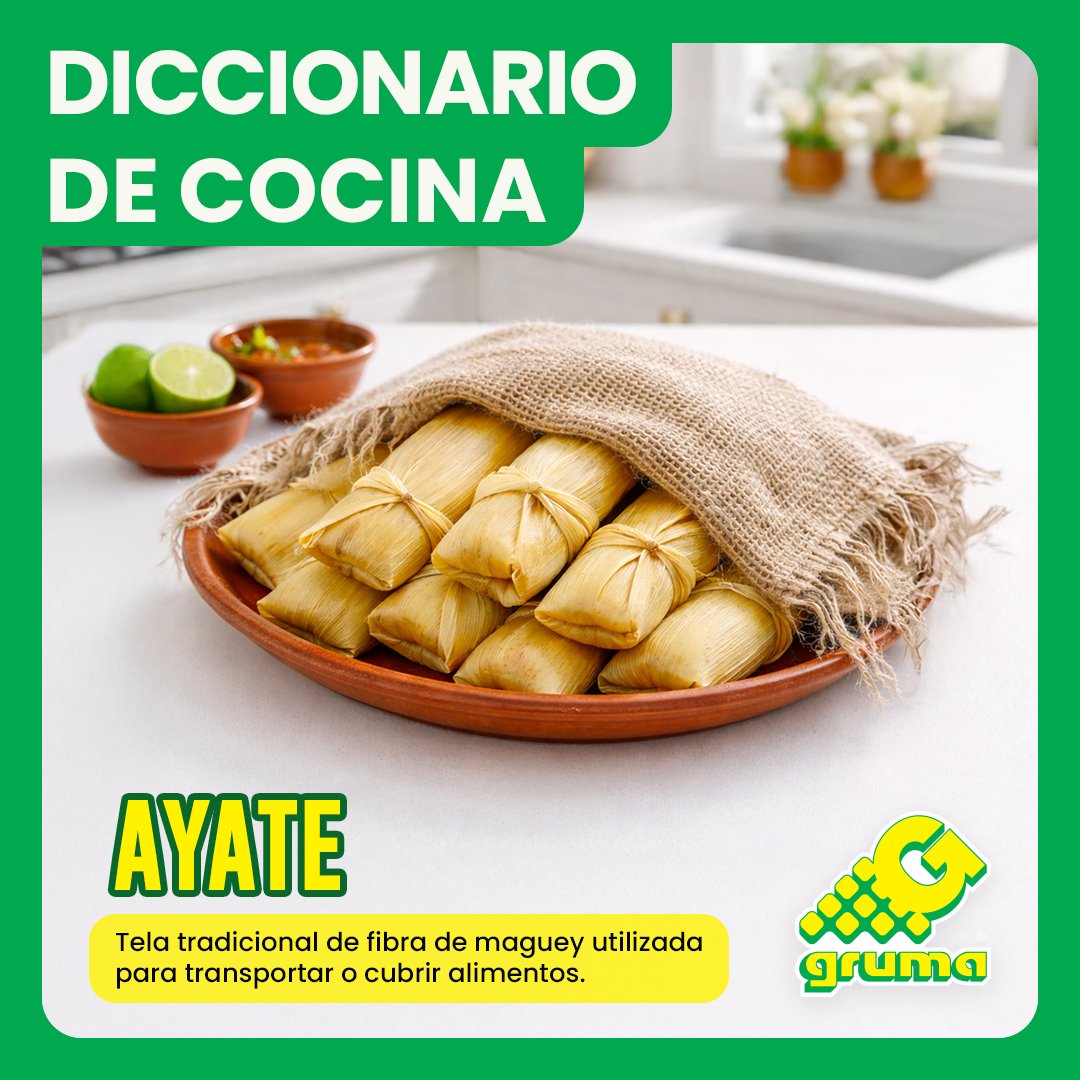En distintas regiones de México, se acostumbra a usar el ayate no solo para proteger la comida, sino para la cosecha de alimentos. 🌾
#GRUMA #ayate #cocinatradicional