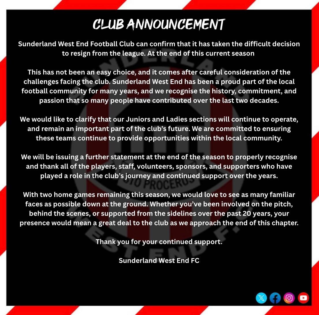 Sunderland West End FC tweet media