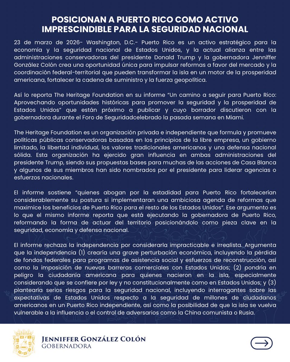 Jenniffer González tweet media