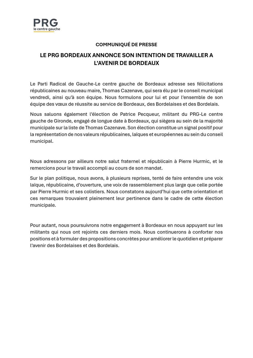 Parti radical de gauche Bordeaux tweet media